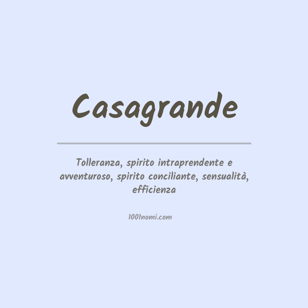 Significato del nome Casagrande