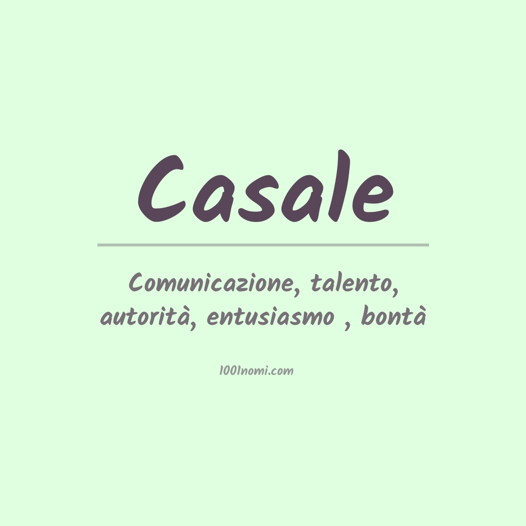 Significato del nome Casale