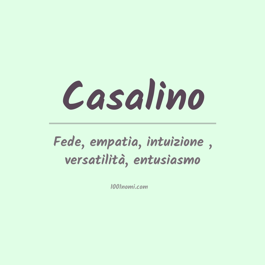 Significato del nome Casalino