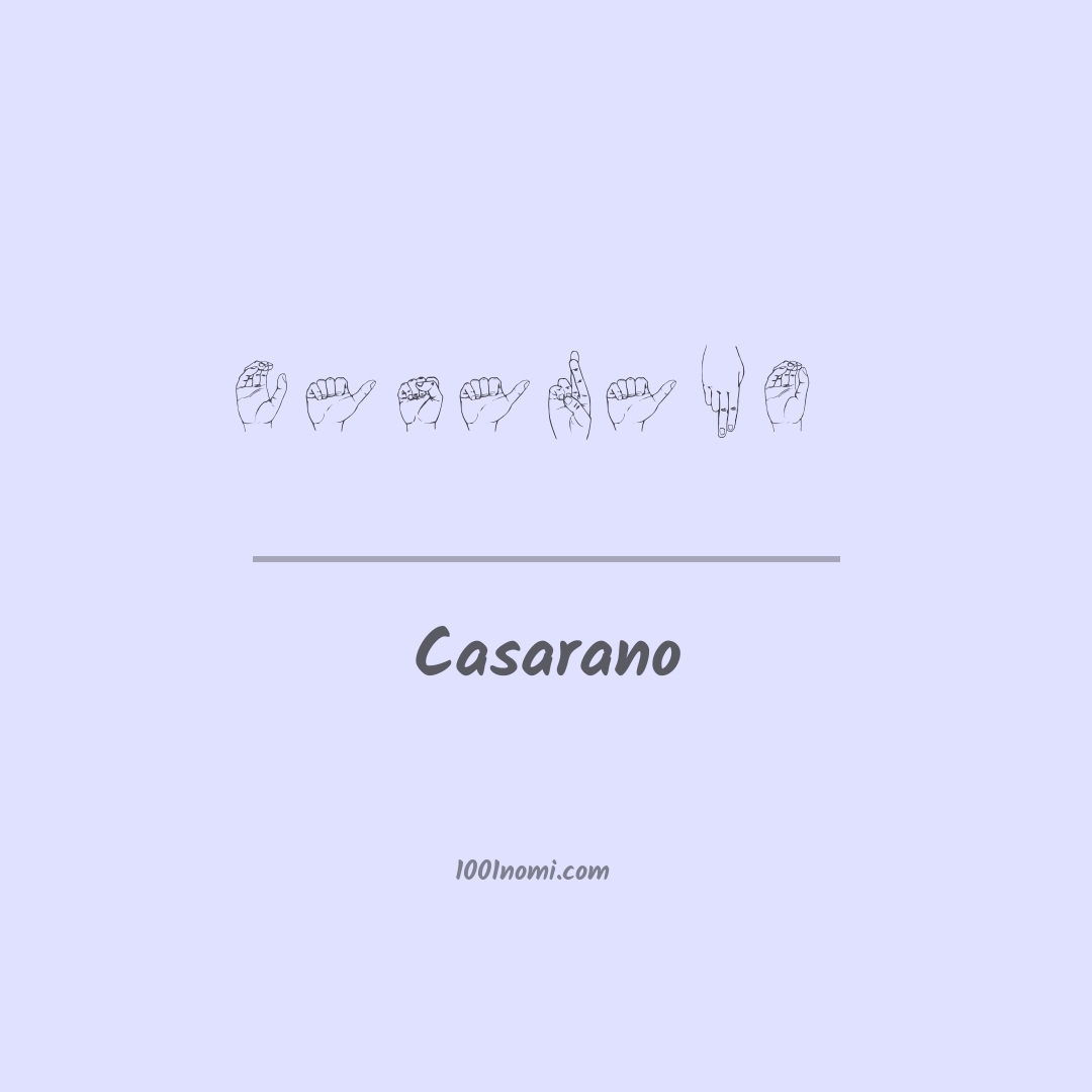 Casarano nella lingua dei segni