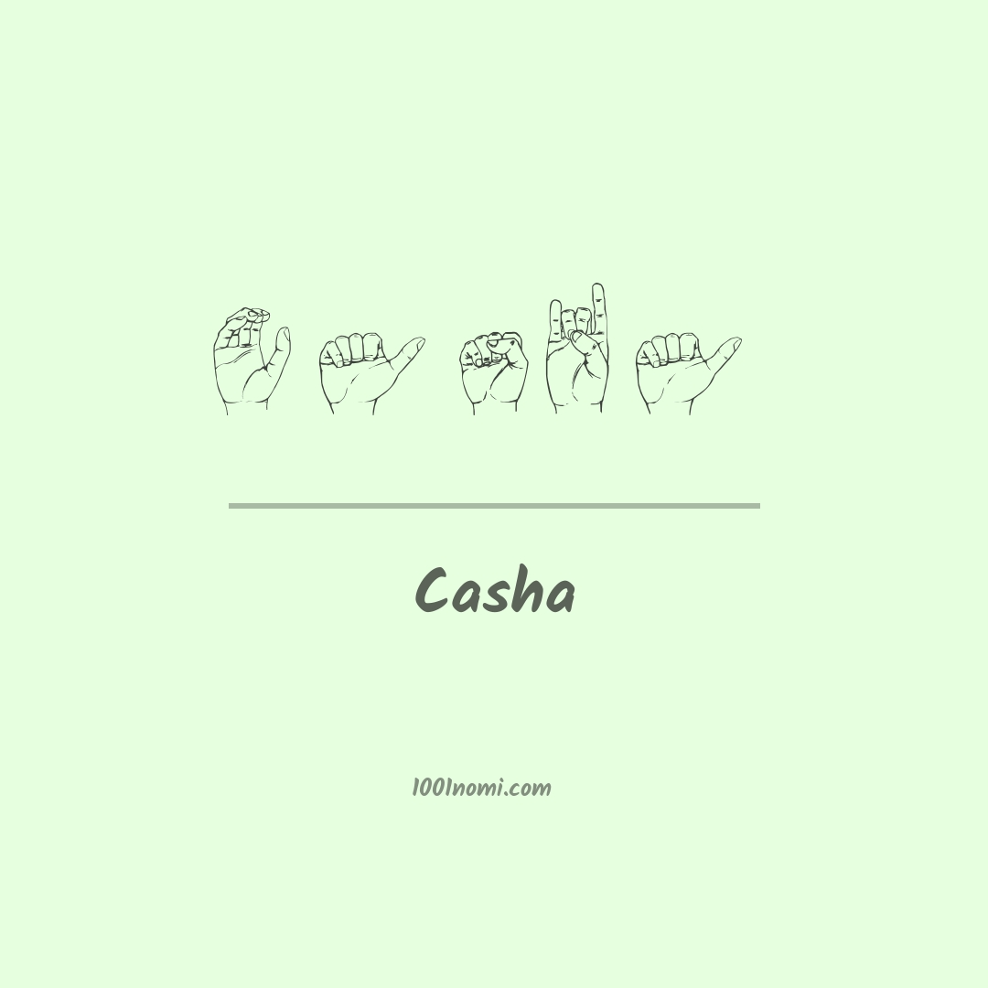Casha nella lingua dei segni Casha nella lingua dei segni