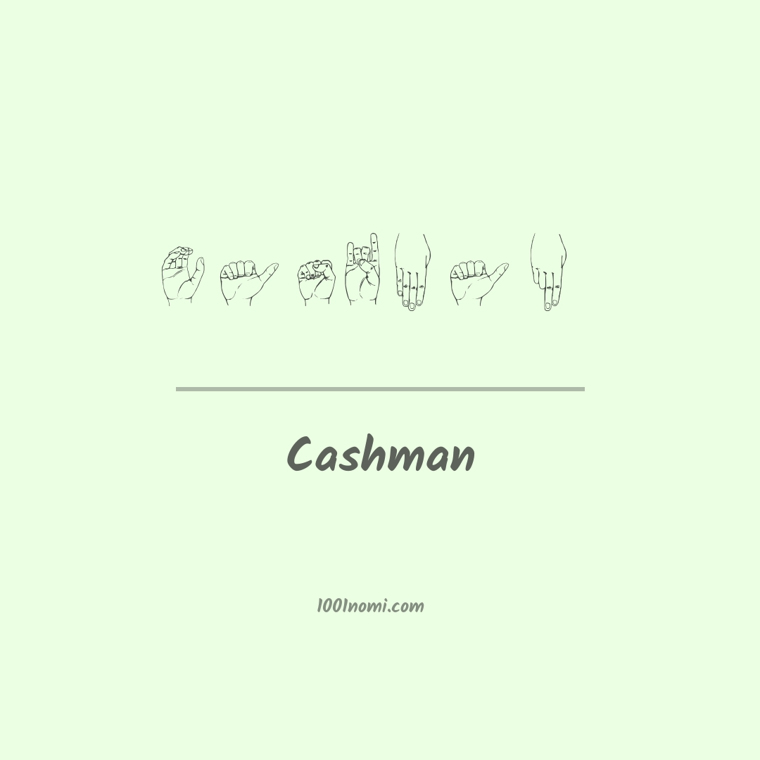 Cashman nella lingua dei segni Cashman nella lingua dei segni