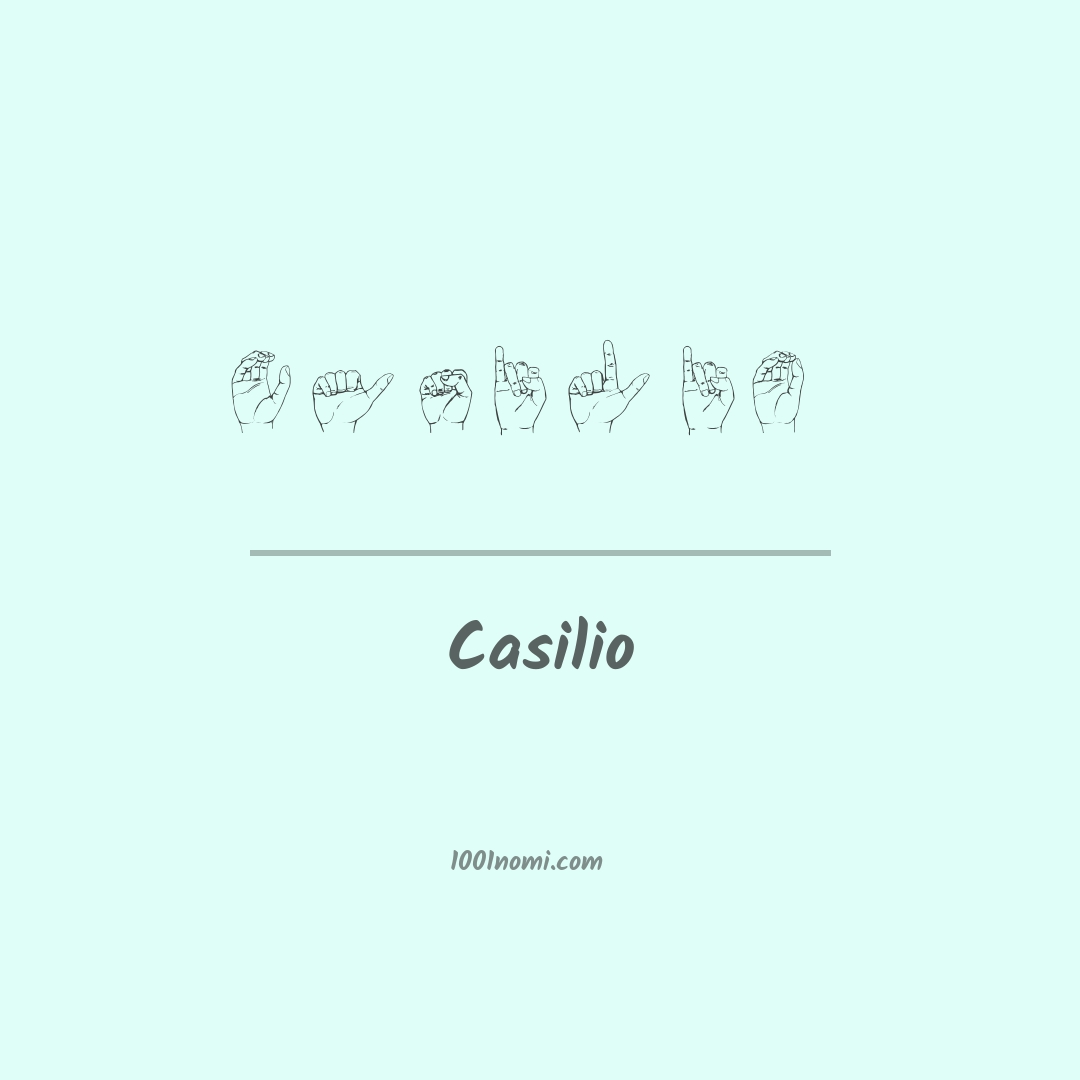 Casilio nella lingua dei segni