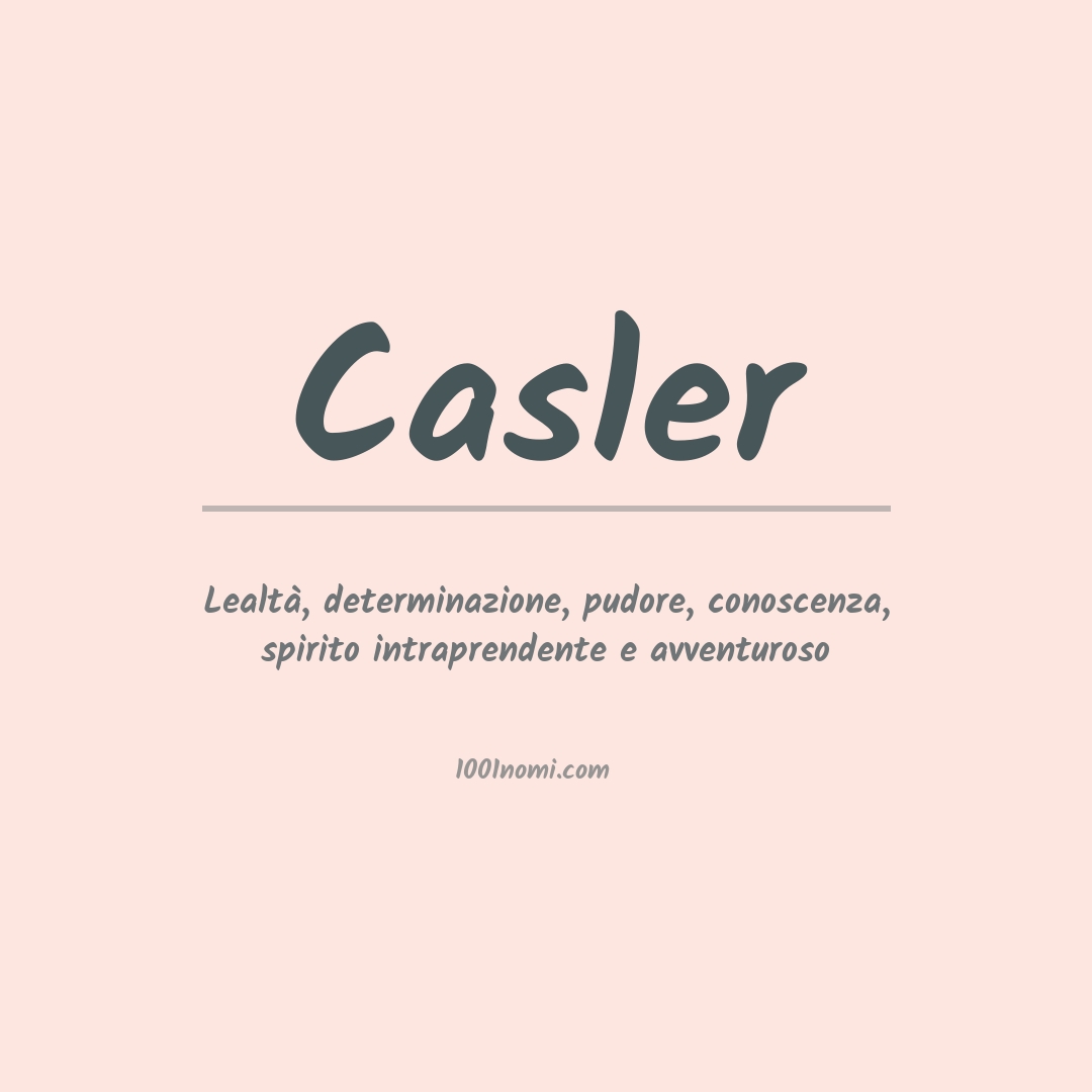 Significato del nome Casler