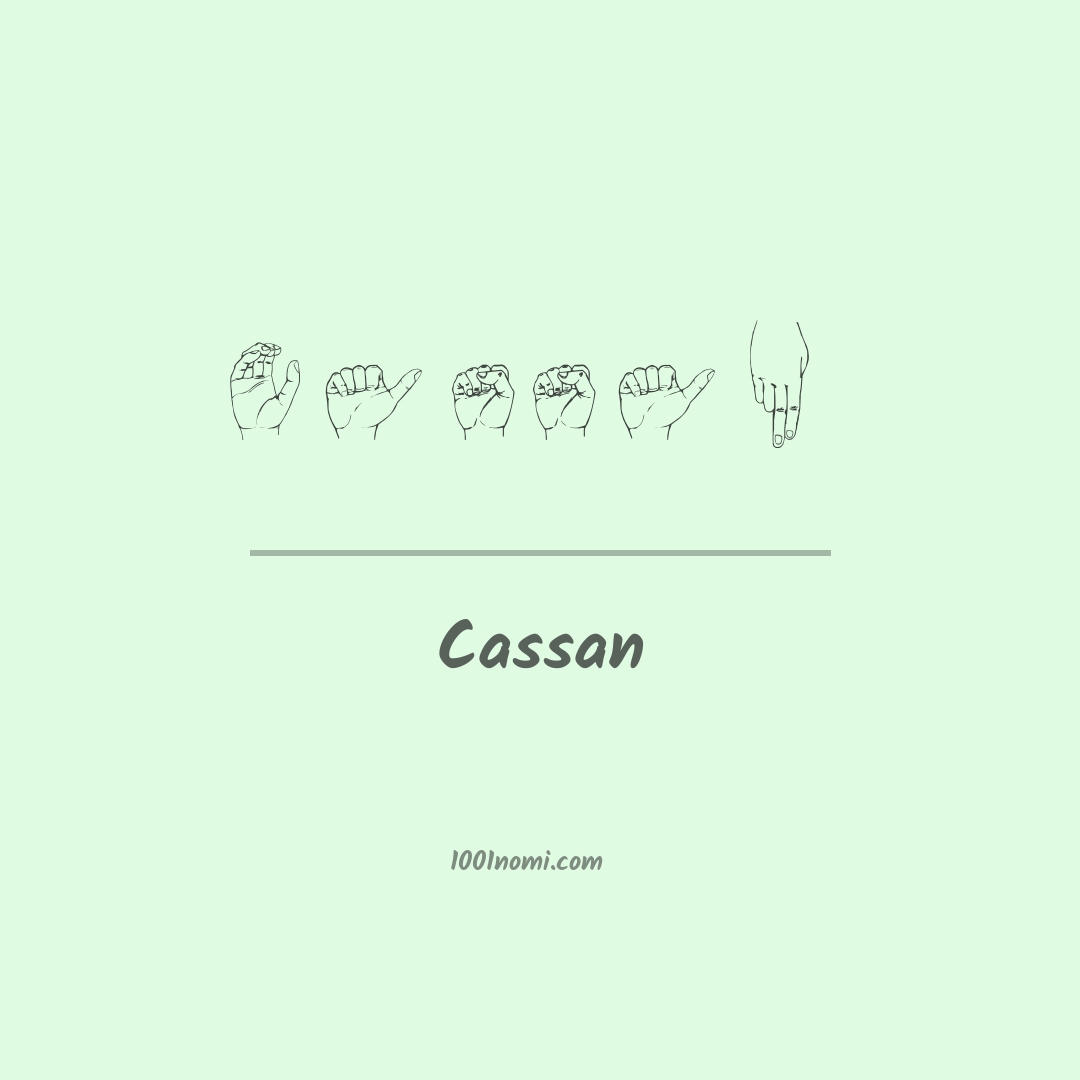 Cassan nella lingua dei segni