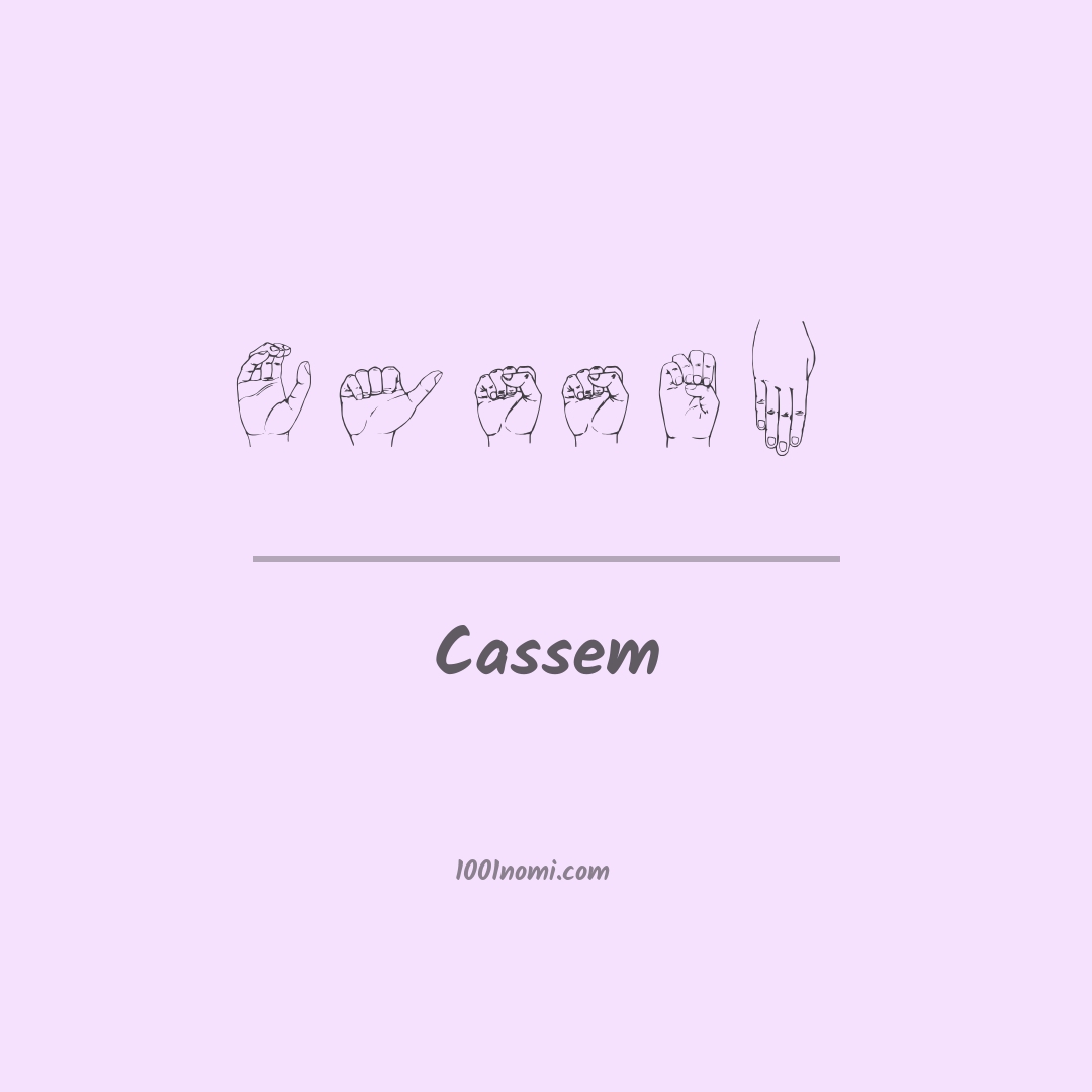 Cassem nella lingua dei segni