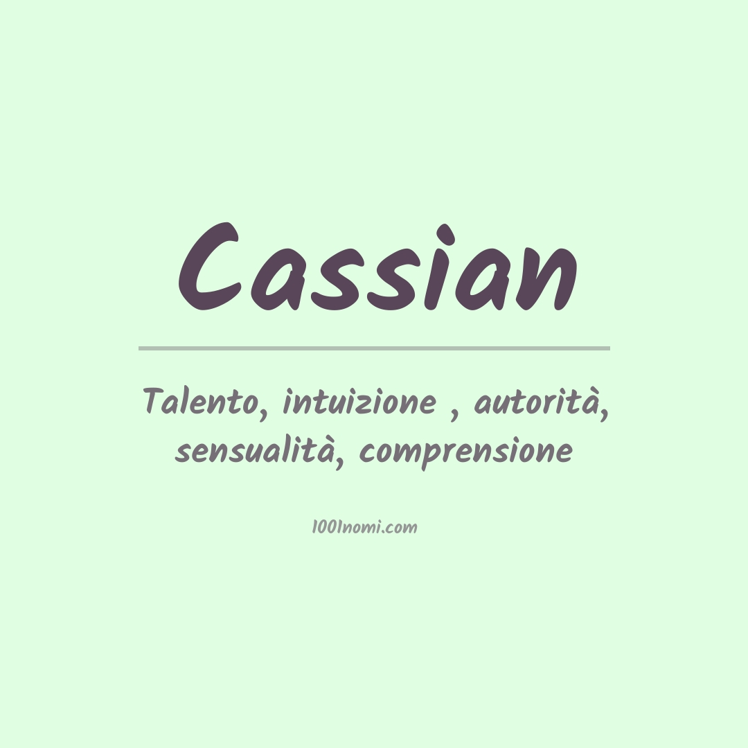 Significato del nome Cassian Significato del nome Cassian