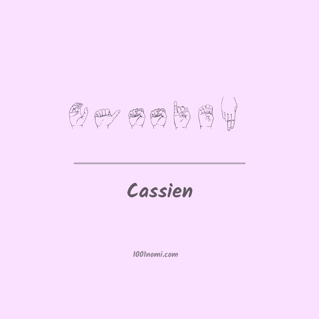 Cassien nella lingua dei segni Cassien nella lingua dei segni
