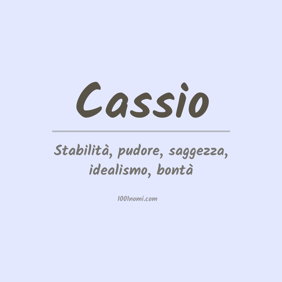 Significato del nome Cassio