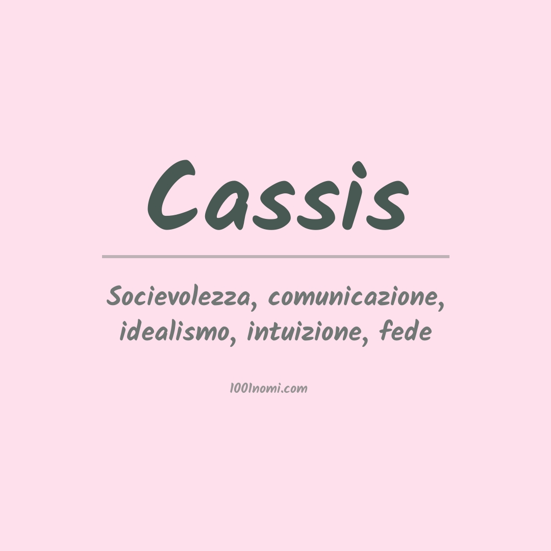 Significato del nome Cassis