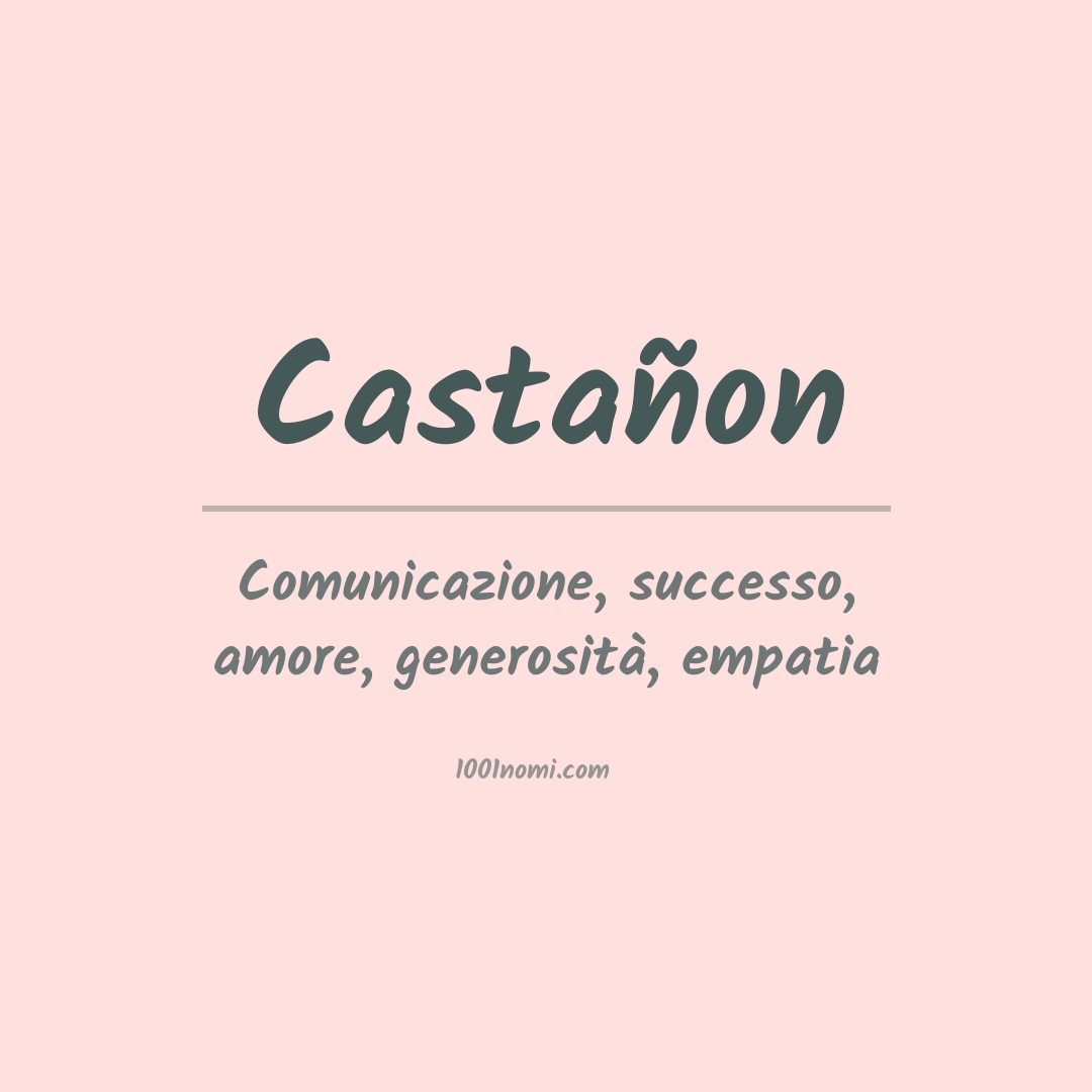 Significato del nome Castañon