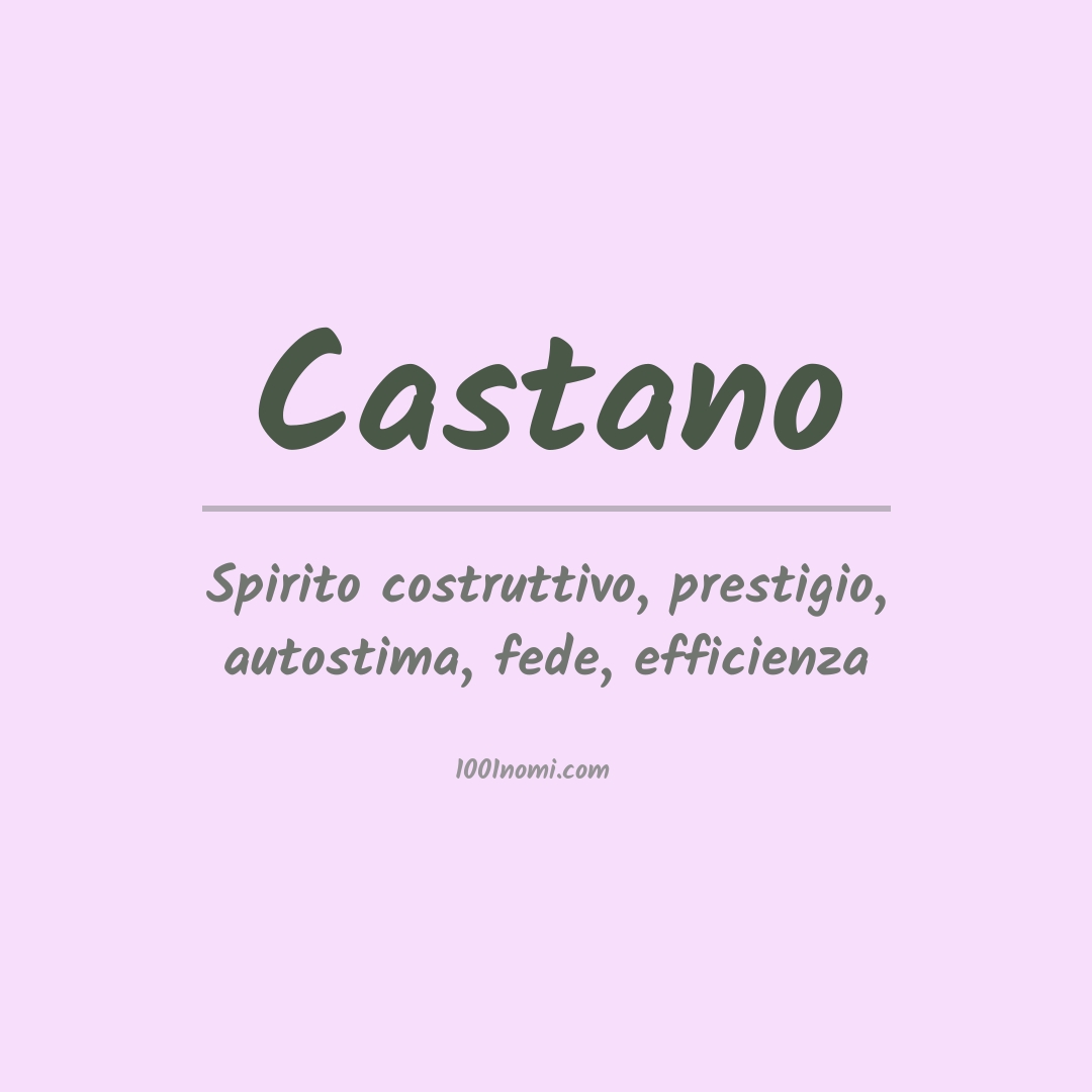 Significato del nome Castano