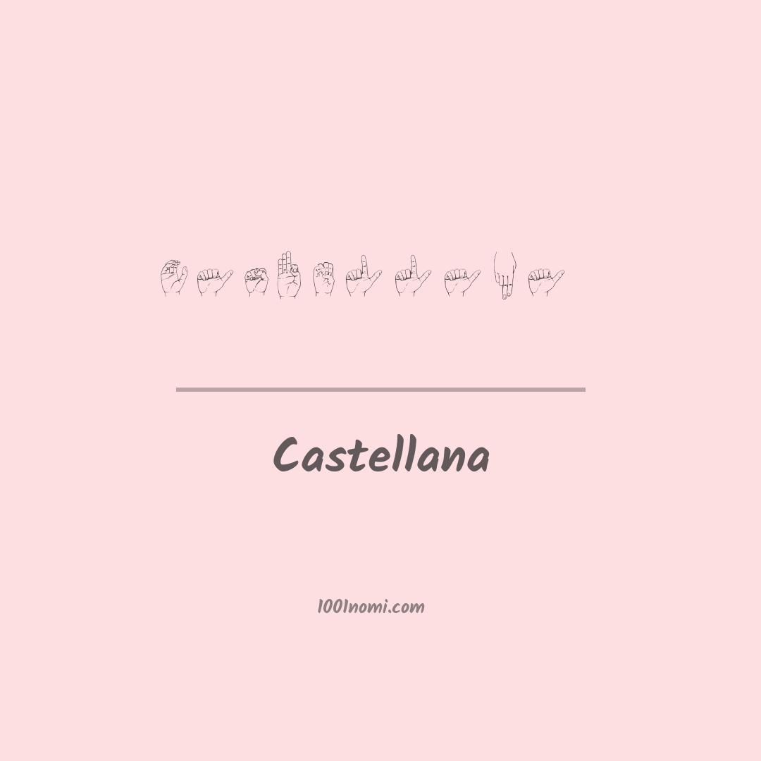 Castellana nella lingua dei segni Castellana nella lingua dei segni