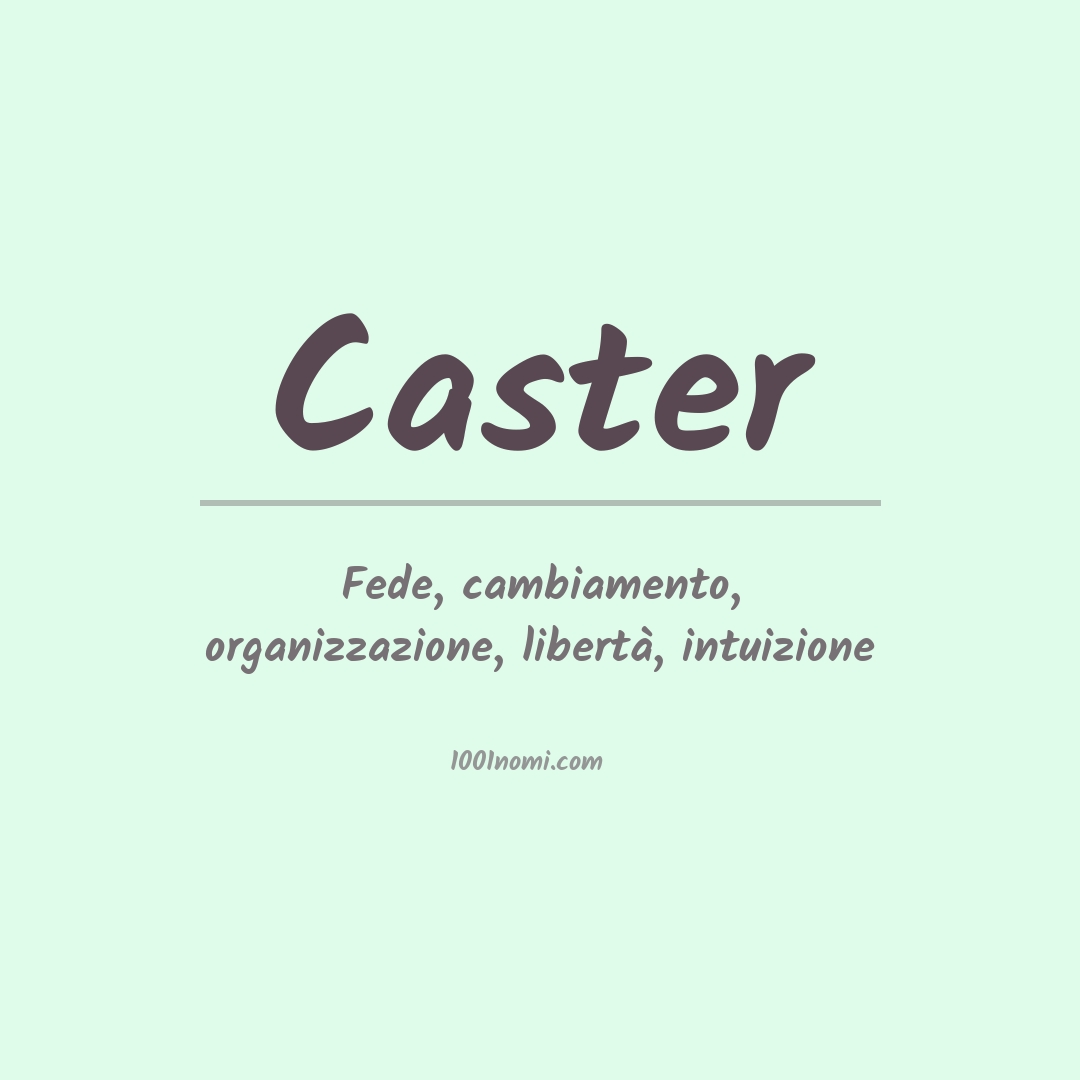 Significato del nome Caster