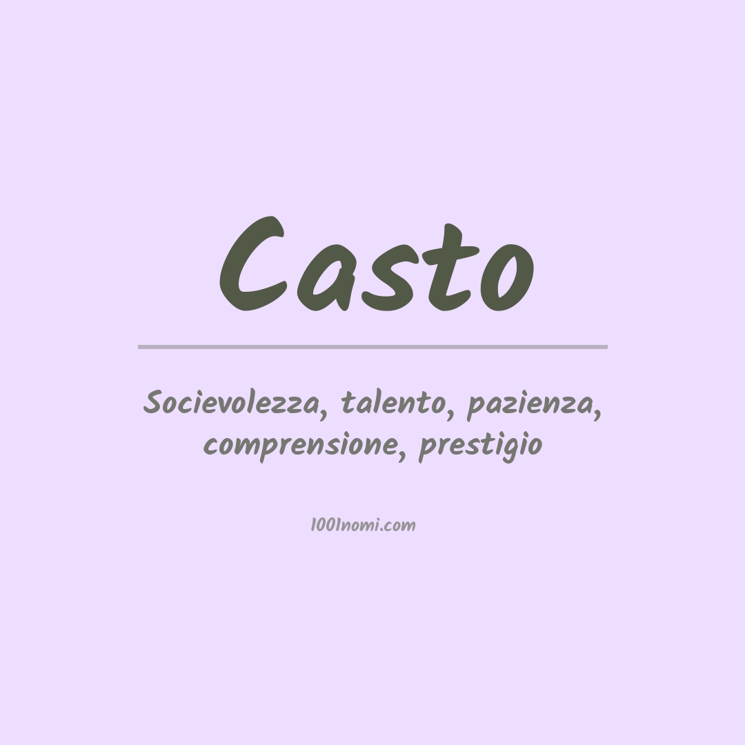 Significato del nome Casto