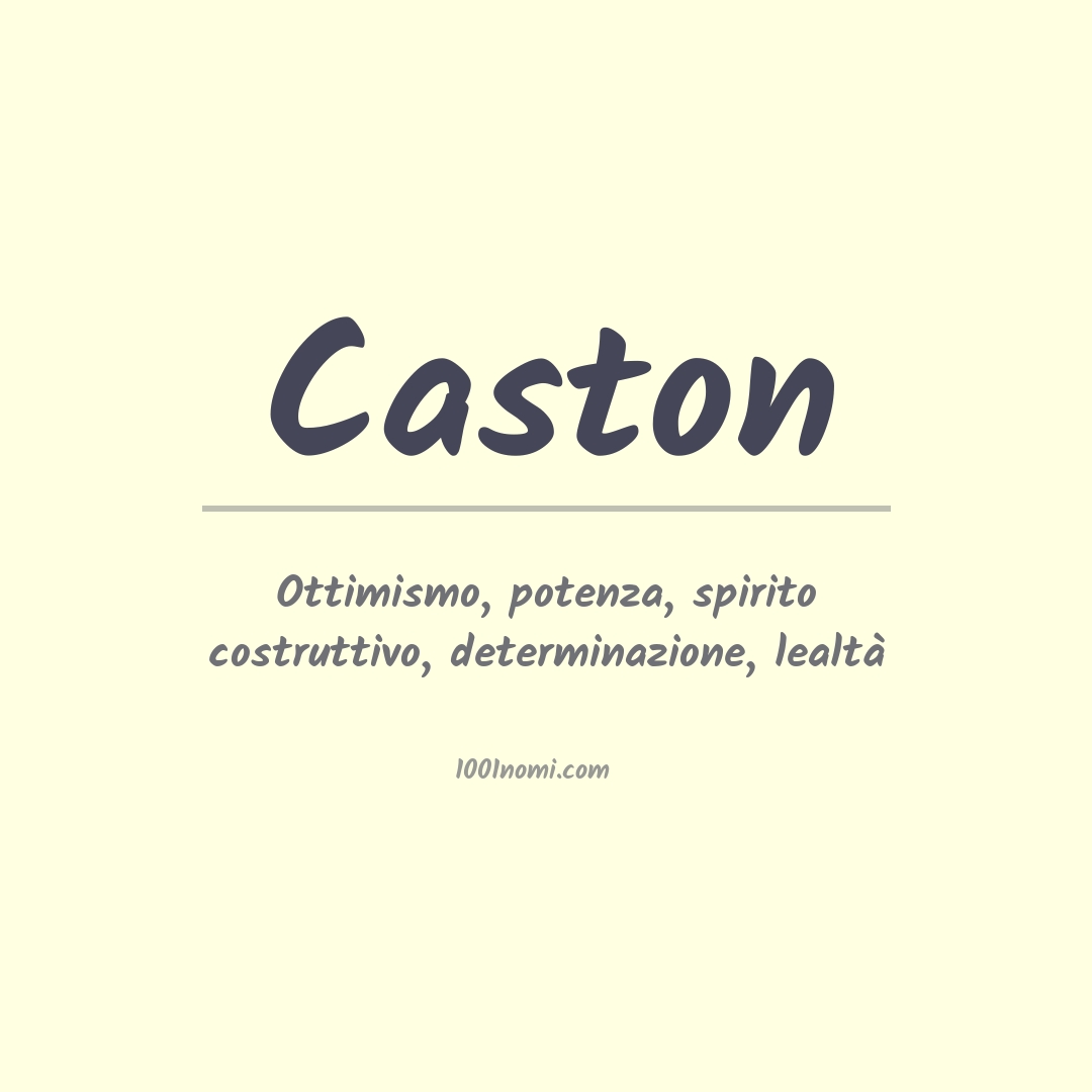 Significato del nome Caston