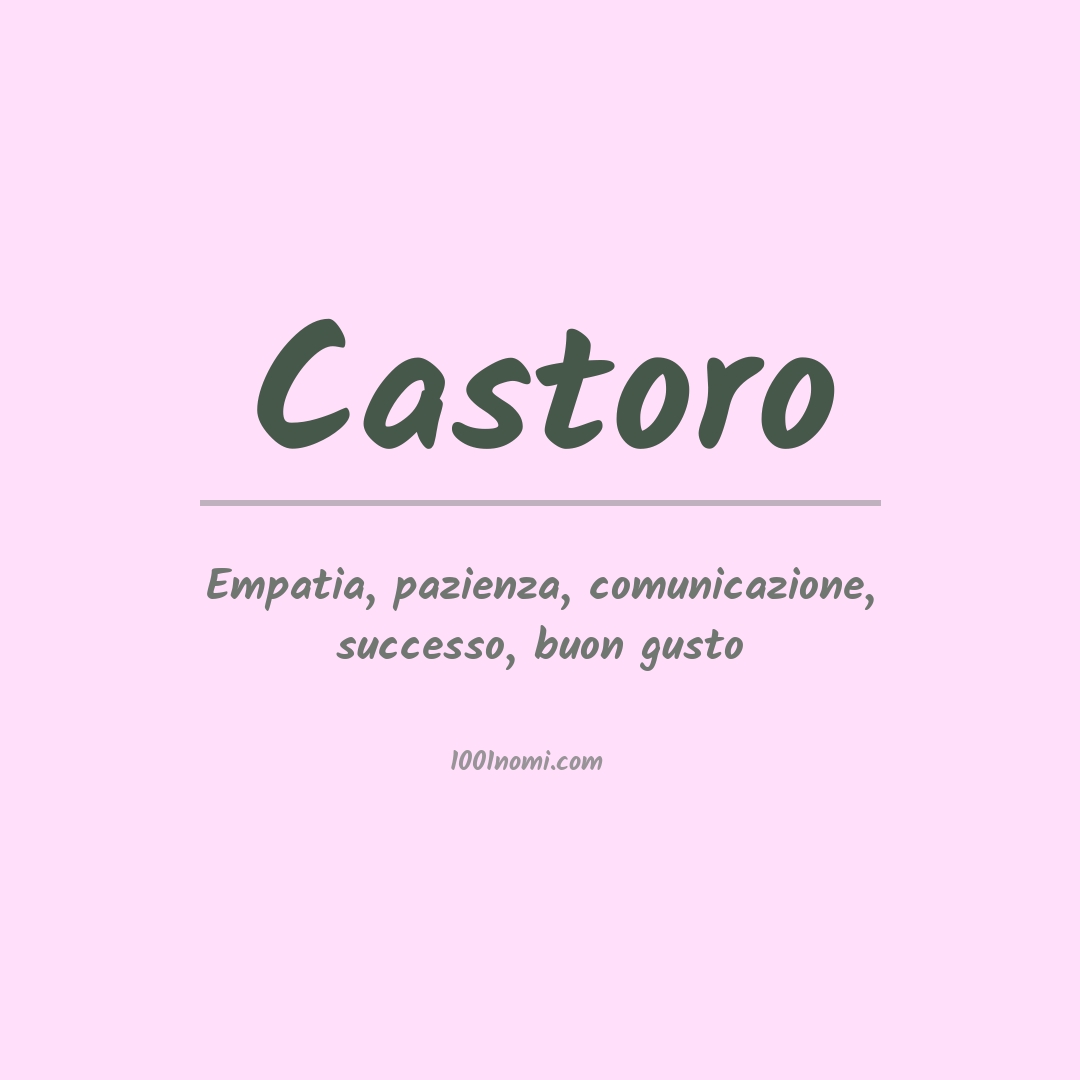 Significato del nome Castoro