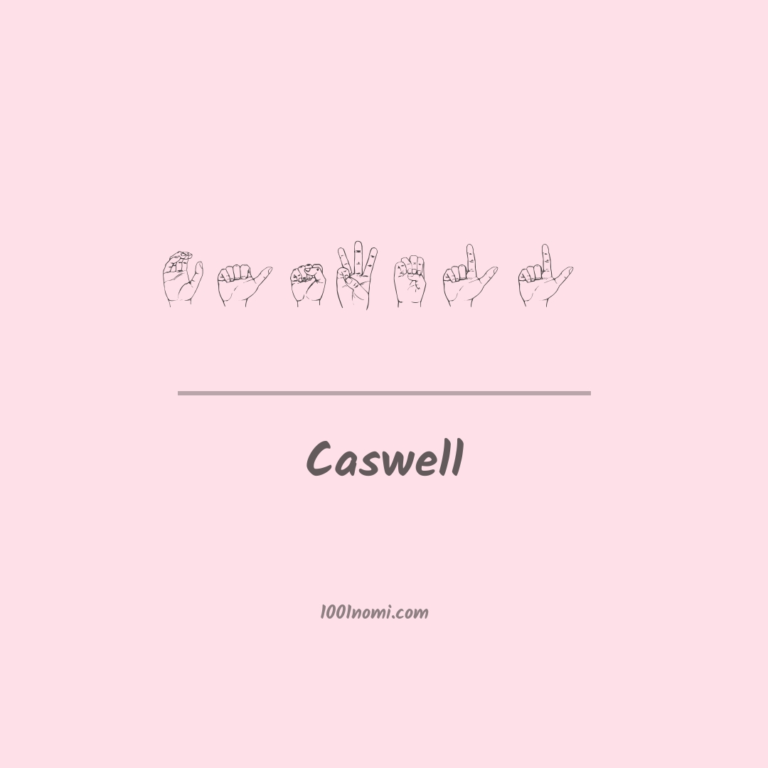 Caswell nella lingua dei segni