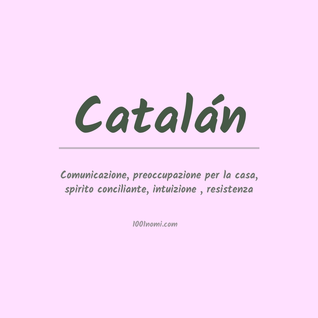 Significato del nome Catalán