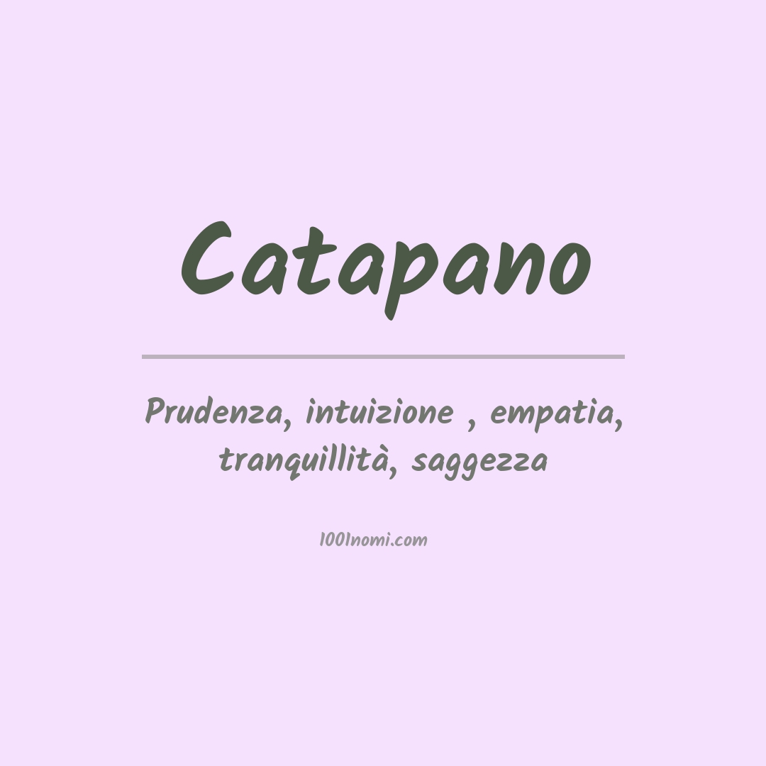 Significato del nome Catapano