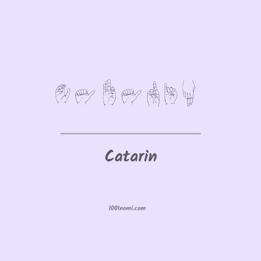 Catarin nella lingua dei segni
