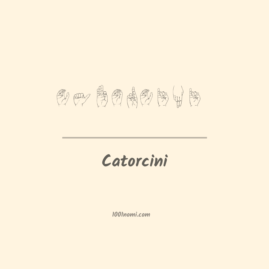 Catorcini nella lingua dei segni