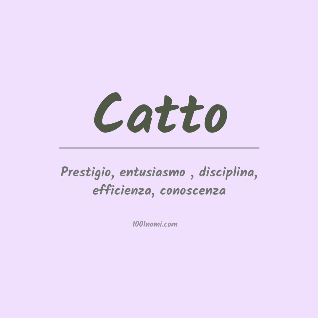 Significato del nome Catto