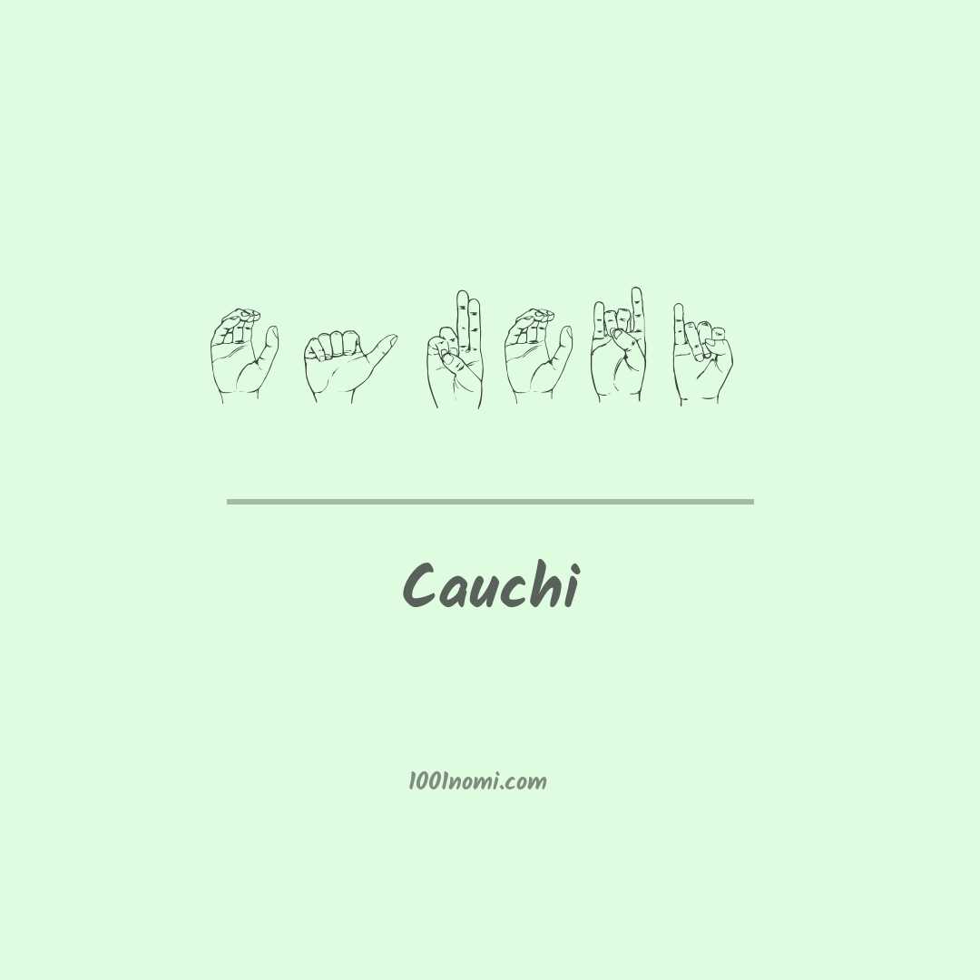 Cauchi nella lingua dei segni