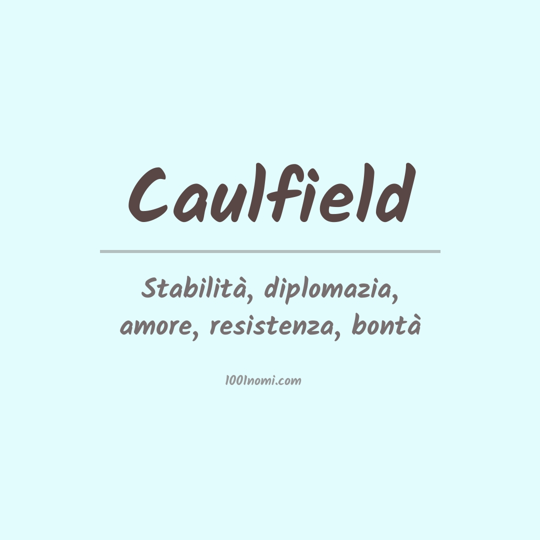 Significato del nome Caulfield