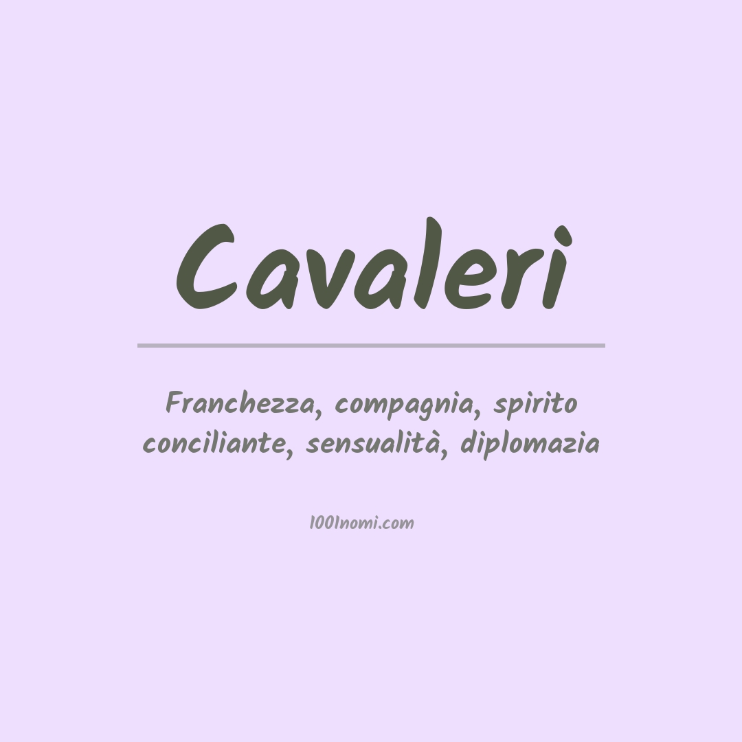 Significato del nome Cavaleri