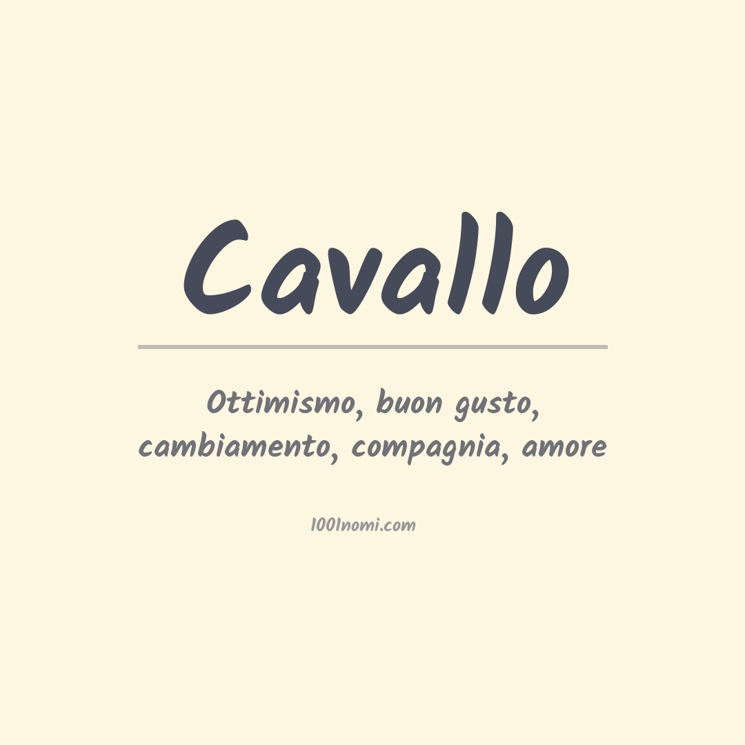 Significato del nome Cavallo