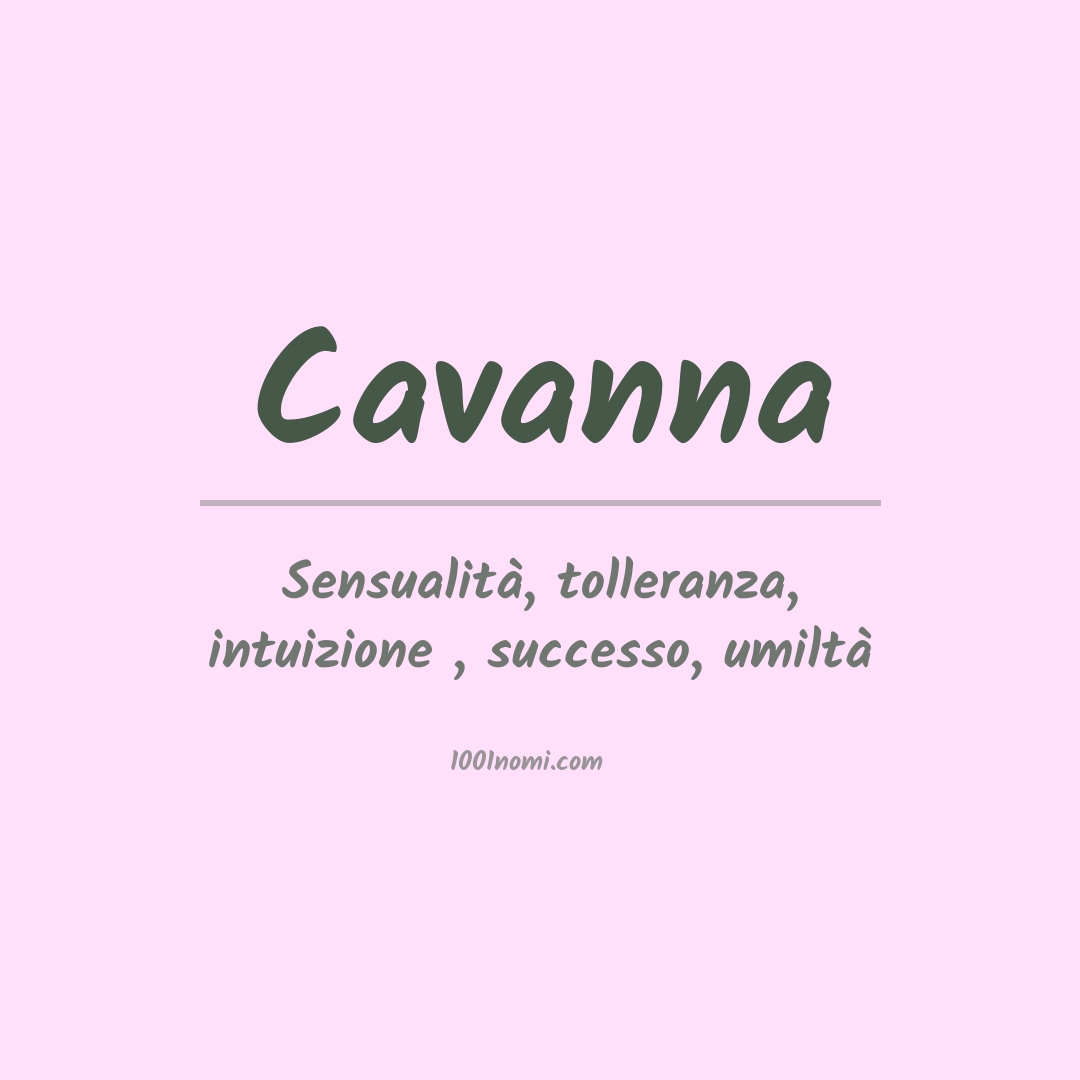 Significato del nome Cavanna