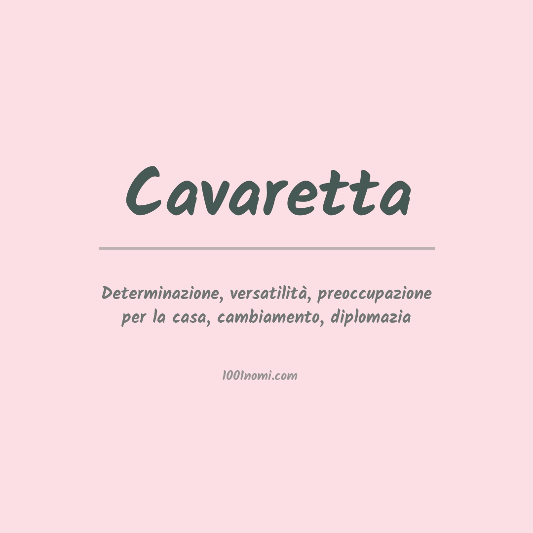 Significato del nome Cavaretta