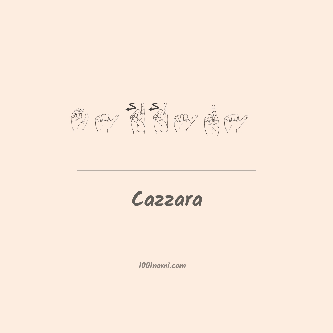 Cazzara nella lingua dei segni Cazzara nella lingua dei segni