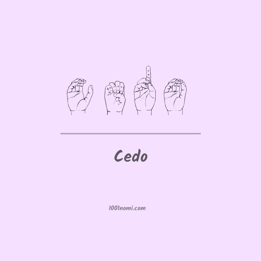 Cedo nella lingua dei segni