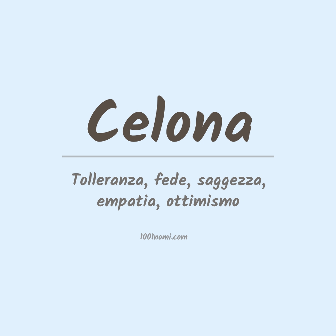 Significato del nome Celona