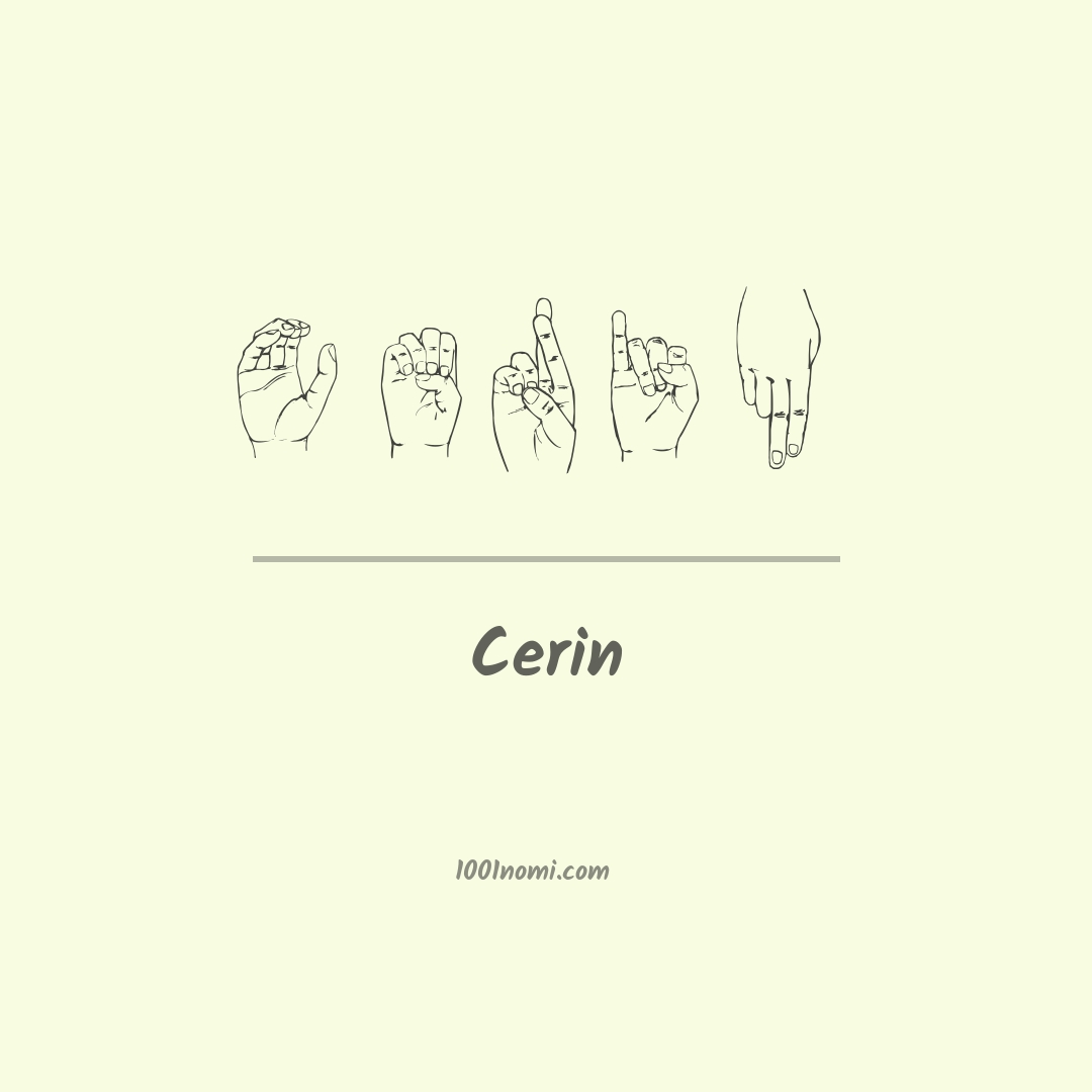 Cerin nella lingua dei segni Cerin nella lingua dei segni