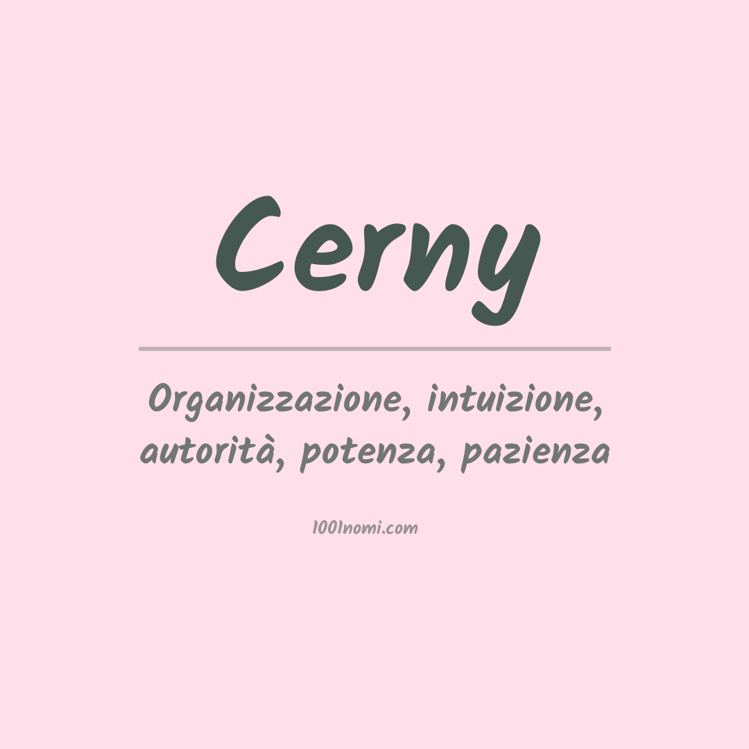 Significato del nome Cerny