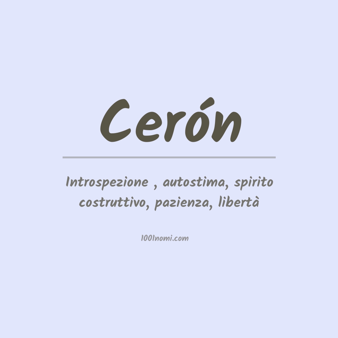 Significato del nome Cerón