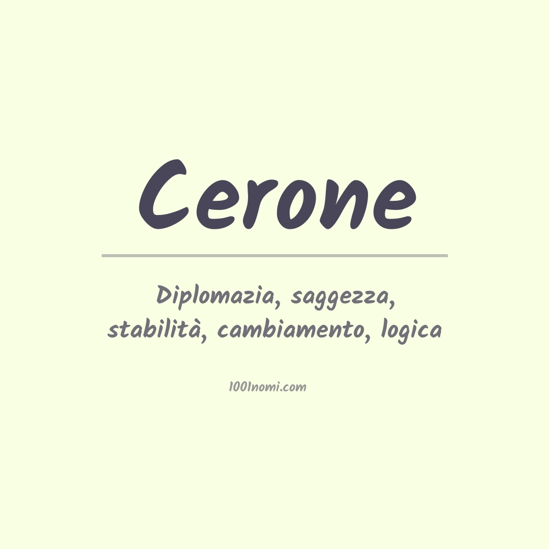 Significato del nome Cerone