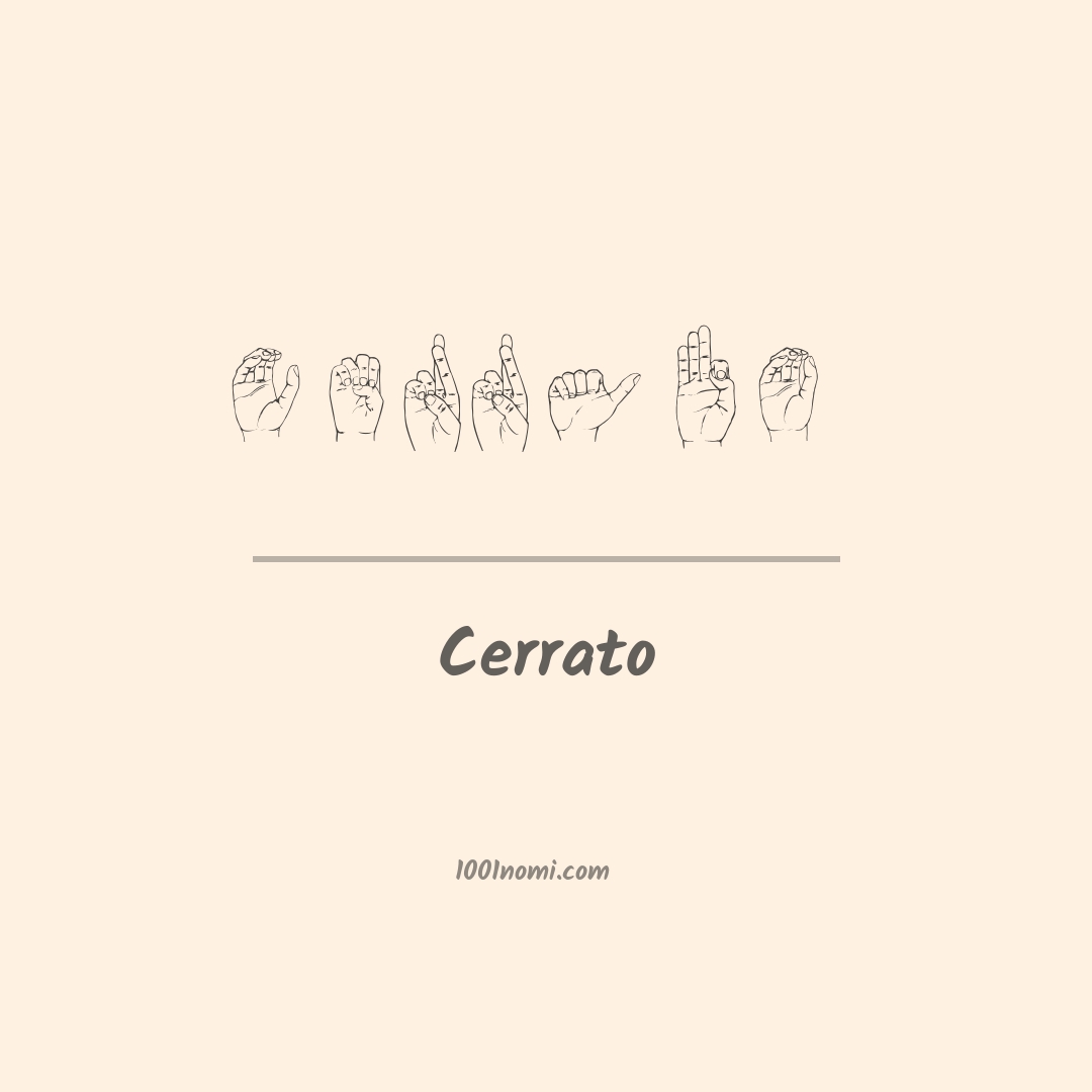 Cerrato nella lingua dei segni