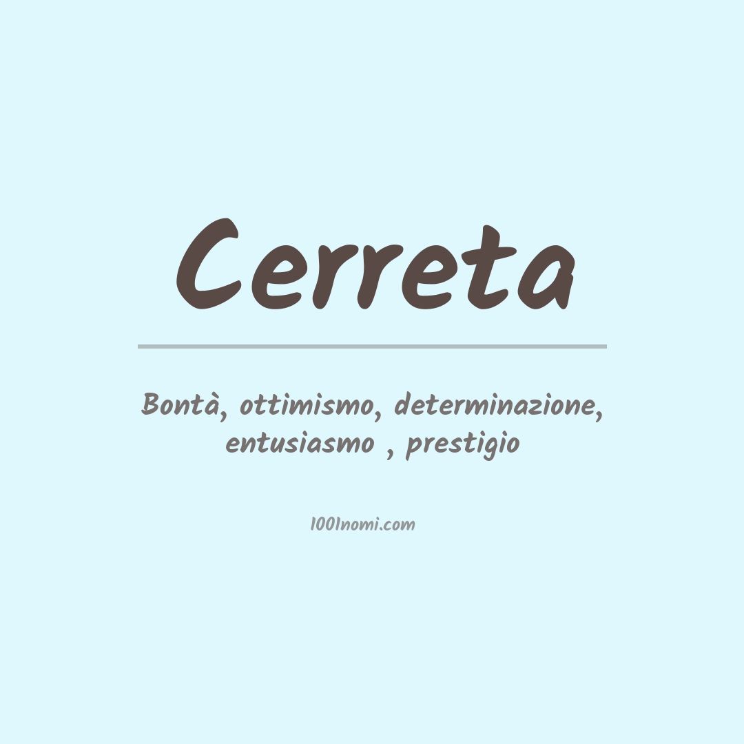 Significato del nome Cerreta