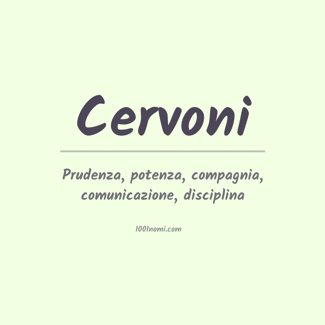 Significato del nome Cervoni