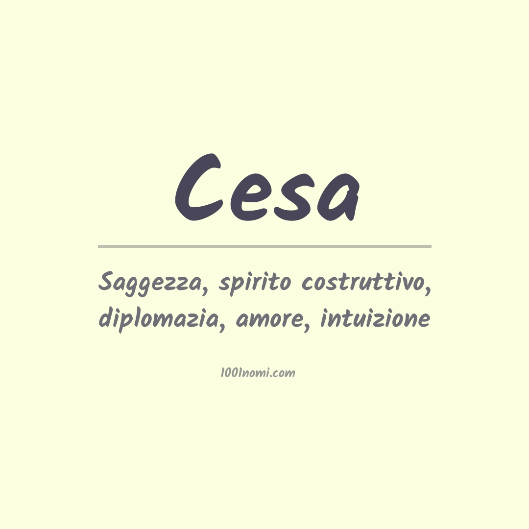 Significato del nome Cesa