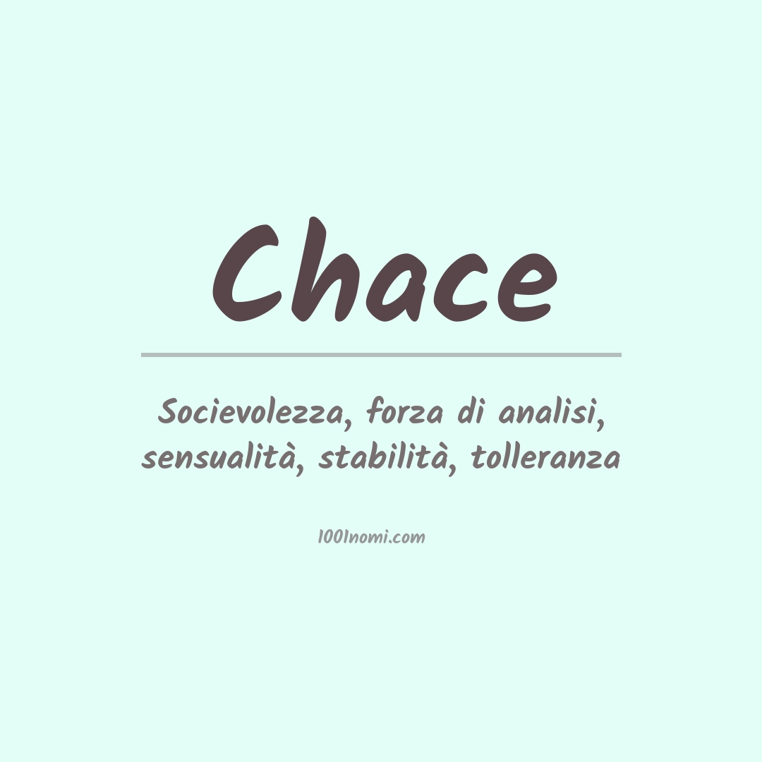 Significato del nome Chace