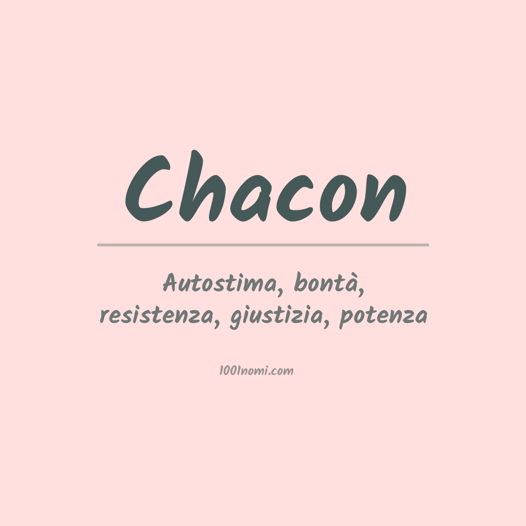 Significato del nome Chacon