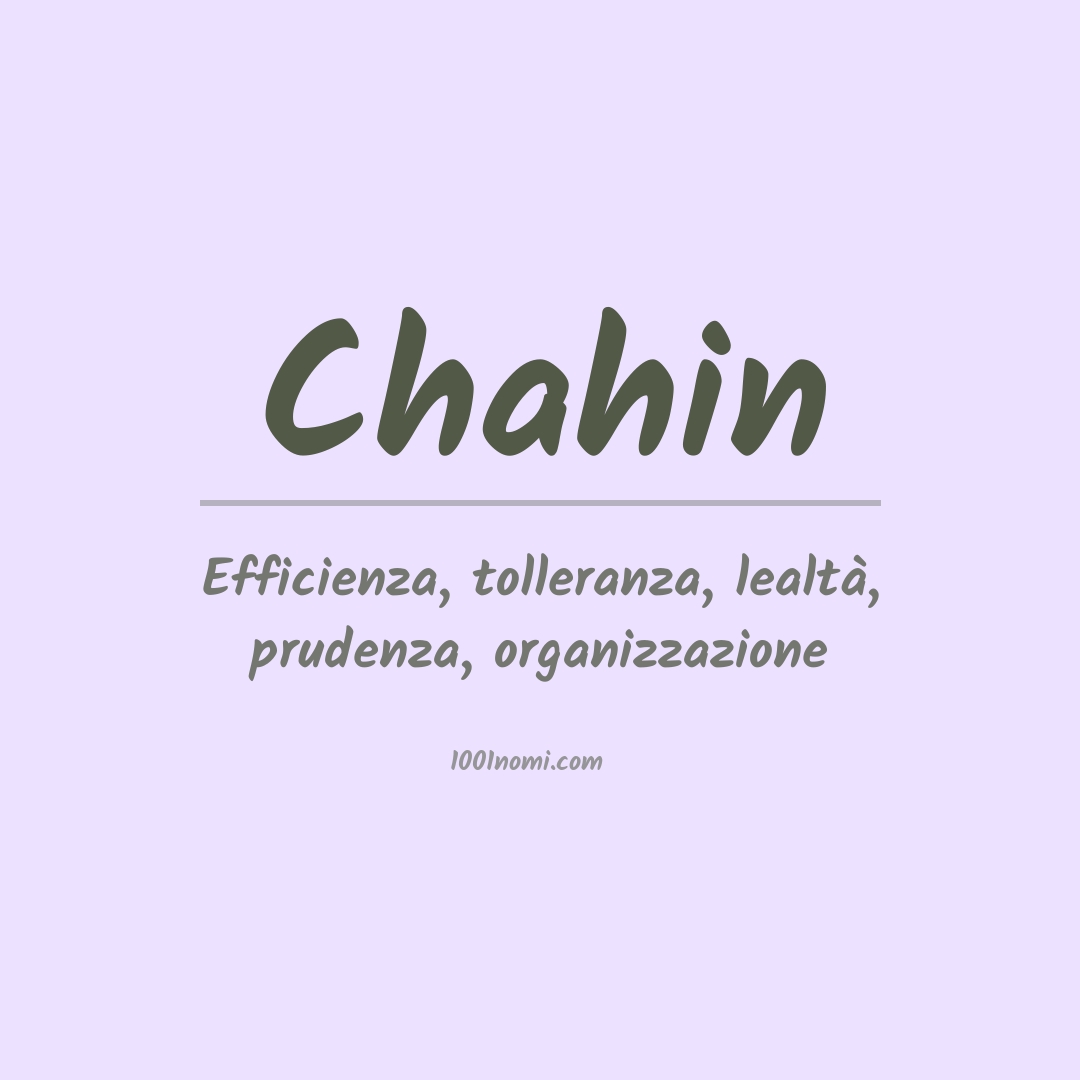Significato del nome Chahin Significato del nome Chahin