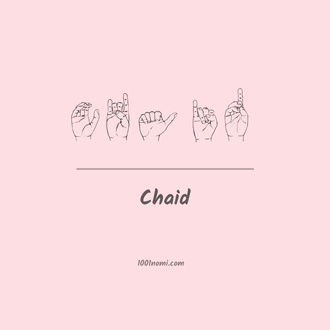 Chaid nella lingua dei segni Chaid nella lingua dei segni