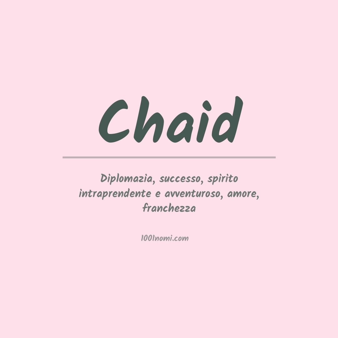 Significato del nome Chaid Significato del nome Chaid
