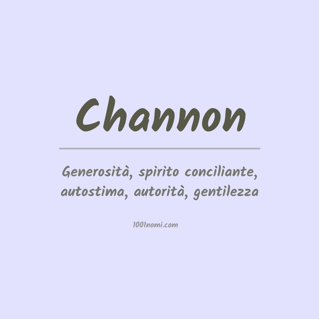 Significato del nome Channon